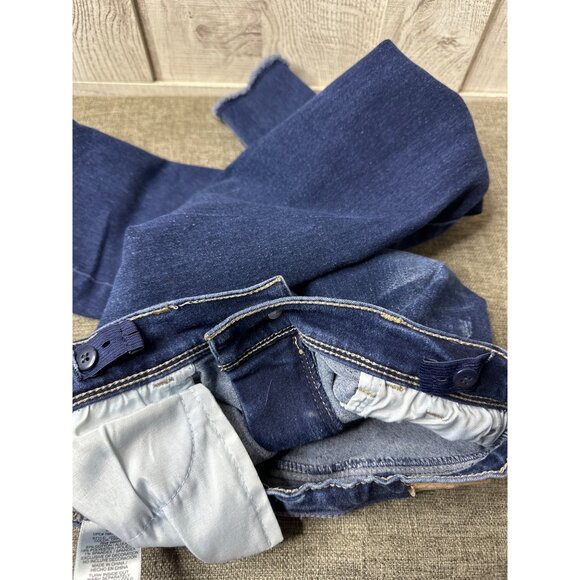 Girls Jordache Skinny Jeans With Sequin Star Patch Size 10 Blue Denim Adj Waist - Picture 5 of 8